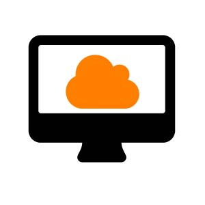 Image of a cloud on a Desktop Computer