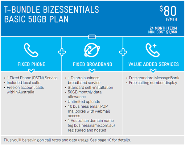 business bizessentials basic plan table